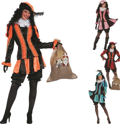 Piet dames oranje/zwart (mt 36)