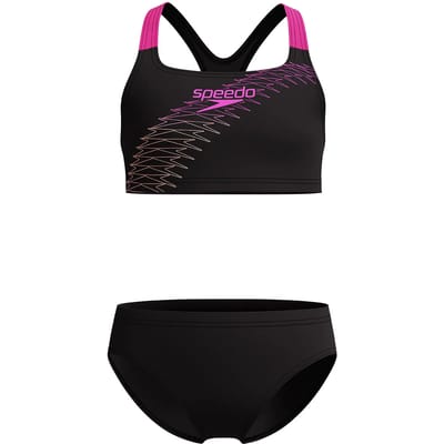 2-delig zwempak voor meisjes Speedo Medley Logo Racerback