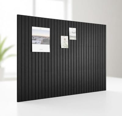 Maison Elara Zelfklevend Vilten Prikbord 120x90 cm - 12 Stuks - Zwart