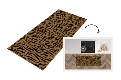 Keukenloper - Loper keuken - Patronen - Tijgerprint - Bont - 120x50 cm - Keukenloper vinyl
