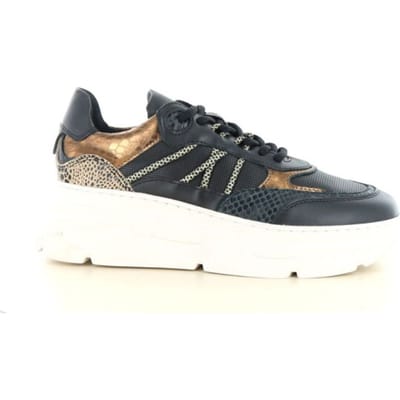 PS Poelman JANA Dames Sneakers - Zwart Met Combinatie - Maat 40