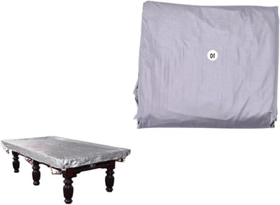 Biljarttafelhoes - Pooltafel Beschermhoes - Tafel Beschermen - Waterdicht Scheurbestendig - 10 Voet - Zilvergrijs