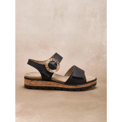 Vrouwen sandalen met klittenband en uitneembare zolen Pédiconfort