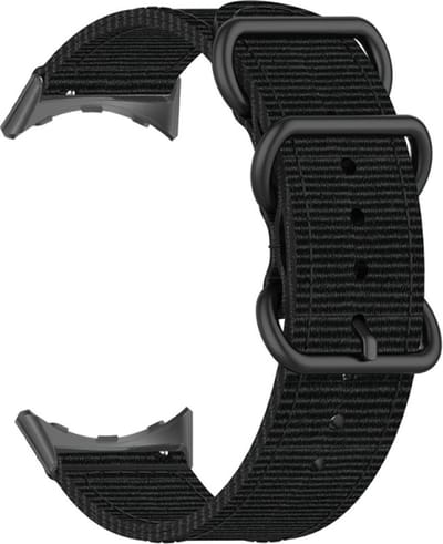 Nylon bandje - geschikt voor Google Pixel Watch 4 (41mm) / Pixel Watch 3 (41mm) / Pixel Watch 2 / Pixel Watch - zwart