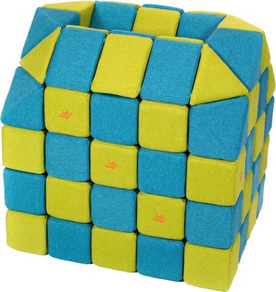 Magnetische blokken JollyHeap® - educatief speelgoed - blauw/groen