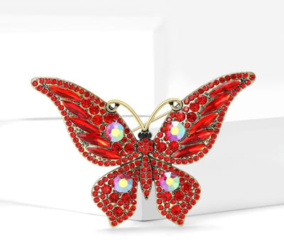 Vlinderbroche - Elegante Broche met Kristallen | Twinolo