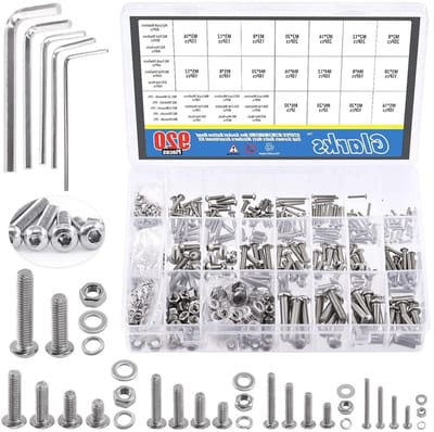 Assortiment van 925 RVS Bouten, Moeren en Washers met Hex Wrench voor M2 tot M6 Bevestigingen