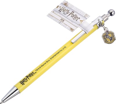 The Carat Shop - Harry Potter - Pen met Huffelpuff Wapenschild Bedel - Geel en Zilver