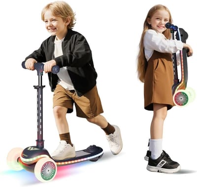 Kinderscooter met 3 Wielen en LED Verlichting voor Jongens en Meisjes