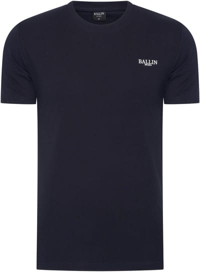 Heren Tee SS met Ballin Est. 2013 Flower Backprint Shirt Print - Blauw - Maat XXL