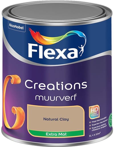 Flexa - Creations Muurverf Extra Mat - Natural Clay - Mengverf - 1 L