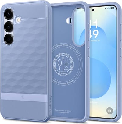 Spigen Geschikt voor Samsung Galaxy S25 Plus - Parallax Magfit - Geschikt voor Mag Back Cover Hoesje - Licht Paars