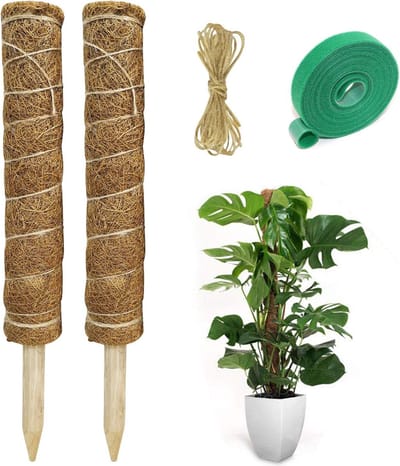 Famanu - Set van 3 hangende plantenhangers van katoen, decoratieve bloempot houder, handgemaakt, wit