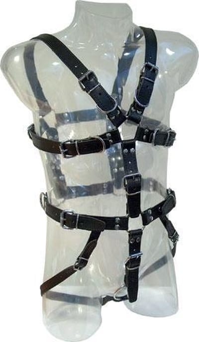 Mister b leather slave harness lockable xl