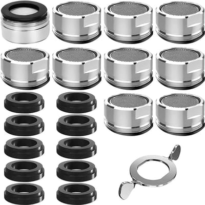 10 Pcs Aerator Faucet M24 - Aerator voor Waterfilter - Waterbesparende Keukenkraan met RVS Filter - Eindstuk voor Kraan, Wastafel, Badkamer, Keuken
