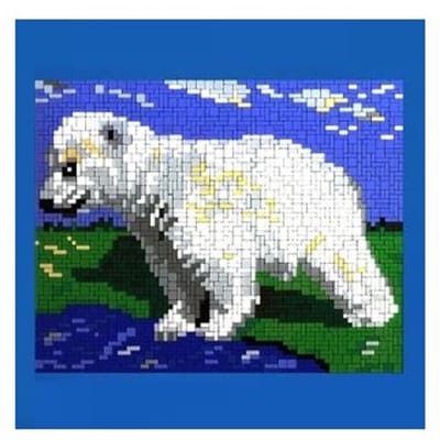 Stickit Knut, de kleine ijsbeer, ca. 2.200 steenjes, compatible met Ministeck