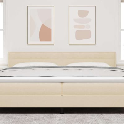 vidaXL Hoofdbord Crème 200 cm Stof