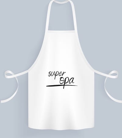 Akyol - super opa Keukenschort - Opa - de beste opa - verjaardagscadeau - verjaardag - cadeau - cadeautje voor opa - opa artikelen - kado - geschenk - gift - 82 bij 71 cm