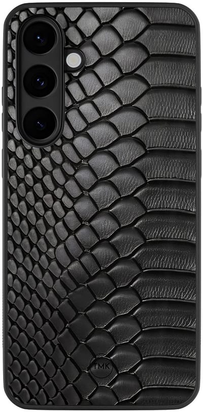 Hoesje geschikt voor Samsung Galaxy S25 FE - Black snake - Zwart - TPU case - Slangenprint - Hardcase zwart telefoonhoesje