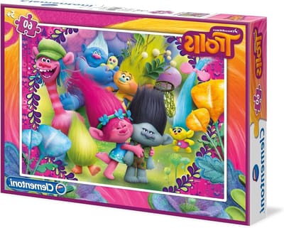 Trolls Puzzel - Legpuzzel Kinderen - Spelenderwijs Leren - Kleurrijke Illustraties - 60 Delen - Multicolor
