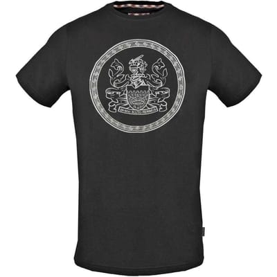 Aquascutum Heren Aldis Cirkel Logo T-Shirt (Zwart)