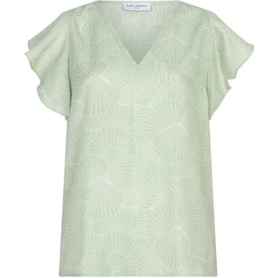 Lofty Manner Blouse Blouse Avalora Rd02 446 Mint Off White Dames Maat - S