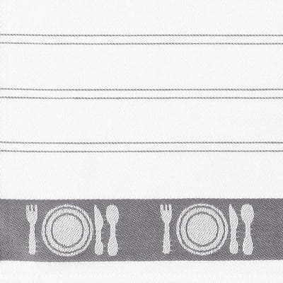 De Witte Lietaer Theedoek BML, Grijs - 3 stuks - 65 x 65 cm - Katoen