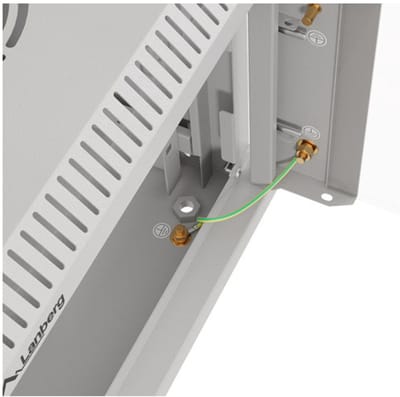 10 Inch Wandkast 6U - 300x300 mm - Glazen Deur - Grijs - FlatPack