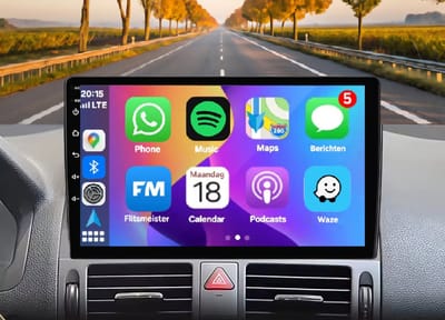 Autoradio 4/64 met Carplay en Android auto | Geschikt voor Mercedes C Klasse 2005-2012 | Radio scherm met Navigatie | 2005 2006 2007 2008 2009 2010 2011 2012 | W204 S204 w s 204
