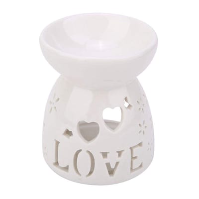 Allecto - Keramische Essentiële Olie Brander - Aromatherapie Diffuser - 2# - Theelichtjes - Sfeervolle verlichting voor huis en kantoor - Geschikt ...