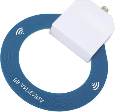 Mini Loop Antenne - Kortegolf Antenne - Radio Ontvangen - Breed Frequentiebereik - 16 x 11 x 4 cm - Blauw