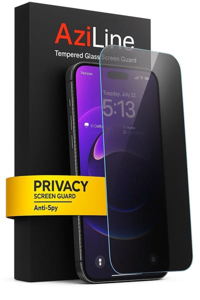 AziLine Privacy Glas Screenprotector Geschikt voor iPhone Air - Ultieme Privacy Schermbescherming geschikt voor iPhone Air - Privacy Screen Protector Apple iPhone Air - Privacy Premium Glas - Edge to Edge - Hoge Kwaliteit