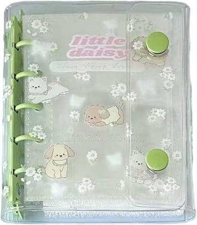 Agenda Hoes - Notitieboek Beschermer - School Kantoor - Transparant PVC Materiaal - 12.6 x 9.6 cm - Groen