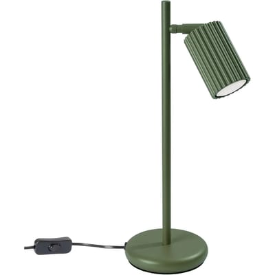 Sollux Lighting Bureaulamp Karbon - GU10 - olijfgroen - aluminium - 43x14.5x19.5cm