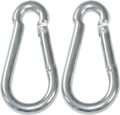 AMIG Karabijnhaak - 2x - gegalvaniseerd staal - 6 x 60mm - 60kg - musketonhaak