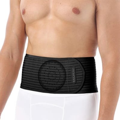 Ceinture pour Hernie Ombilicale Velpeau Parfaite Pour les Hernies Épigastriques Incisionnelles Ainsi que pour le Nombril Support Abdominal Comprend un Bandage Incluant 1 Small noir