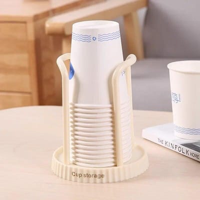 Wegwerpbekeropslaghouder Rekplank Water Theekopjes Dispenser Mok Displaystandaard Organisator Benodigdheden Huisorganisatie wit