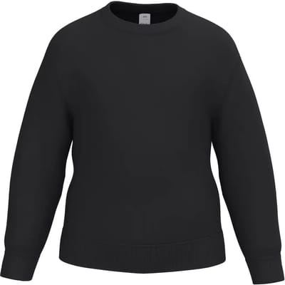 iDeal Basic Brand Kinder sweater met ronde hals IB401 - Ideal Black - 10/12 ans