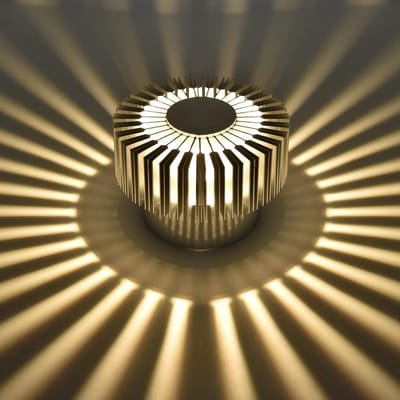 LED Plafondlamp - Wandlamp Decoratief - Ruimte Verlichten - 360 Graden Licht - Diameter 9cm - Warm Licht