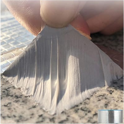 Butyltape Aluminiumfolie Waterdicht 15 cm x 5 m - Lekkage Reparatie Dakschuur Luifel Ramen PVC Leidingen Scheuren Afdichten Marine Bouw Automotive Industrie Dik 1,5 mm Zilver