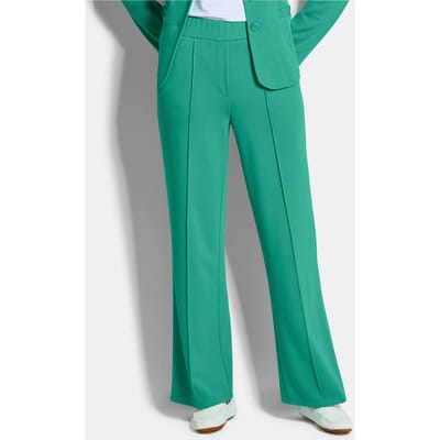 Jersey broek VERA met biesjes - groen - Gr. 19 van Goldner Fashion