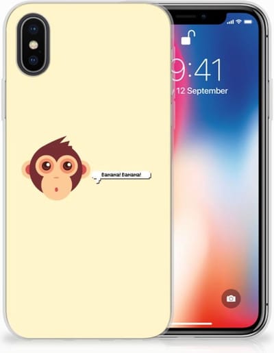 Apple iPhone X | Xs Telefoonhoesje met Naam Monkey