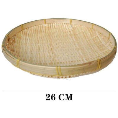 Handgemaakte Bamboe Zeef Vlechtwerk Ronde Fruit Brood Mand Borden Snack Eten Brood Picknick Groente Schalen Rotan Mand Q