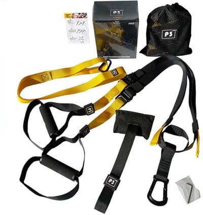 DW4Trading Suspension Trainer Pro3 - Fitness - Workout - Zwart/Geel