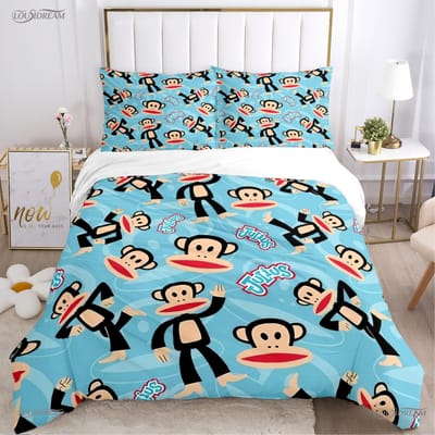 Schattige P-Paul F-Frank Cartoon Anime Dekbedovertrek Grappige Kawaii Beddengoed Set Zachte Dekbedhoes En Kussenslopen Enkel/Dubbel/Queen/King 150*200cm 3pcs
