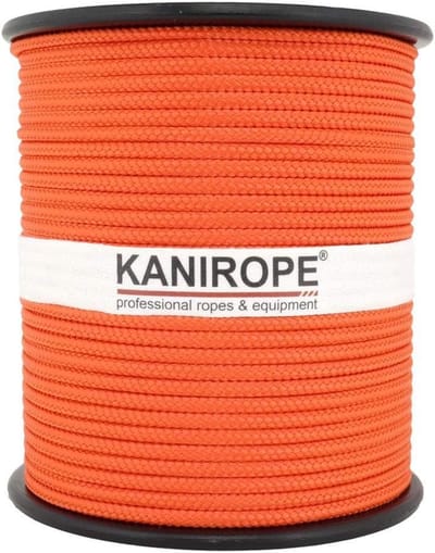 PP Touw - Multibraid Koord - Knutselen en Bevestigen - 16-voudig Gevlochten - 4 mm 100 m - Oranje