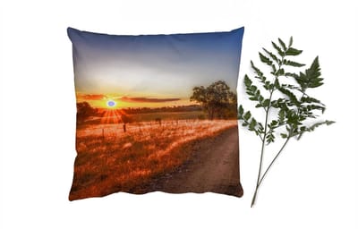 Sierkussens - Kussentjes Woonkamer - 40x40 cm - Zon - Gras - Boom - Natuur