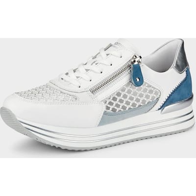 Sneakers met actief ademende voering - wit / blauw / zilverkleurig - Gr. 37 van Goldner Fashion