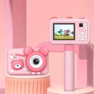 Digitale Camera Voor Kinderen - Camera en video - Verjaardagscadeau Voor Meisjes en Jongens - Leeftijd 3-12 Jaar - Unicorn - Bear - Speelgoed Fotocamera - ROZE en BLAUW