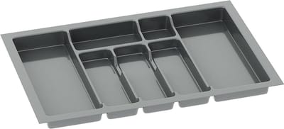 Divio bestekbak voor laden - 70 cm breedte - 63 cm diepte - op maat te snijden - 7 vakken - antraciet - besteklade organisatiesysteem